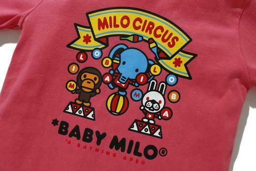 A BATHNIG APE BAPE KIDS BABY MILO CIRCUS BALL TEE 5colors New
